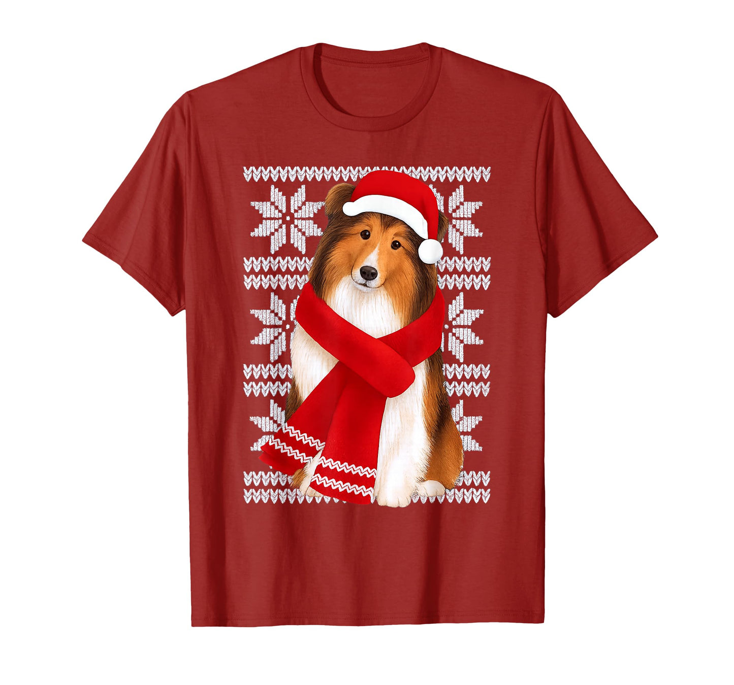 Shetland Sheepdog Ugly Christmas Holiday Dog Lover T-Shirt