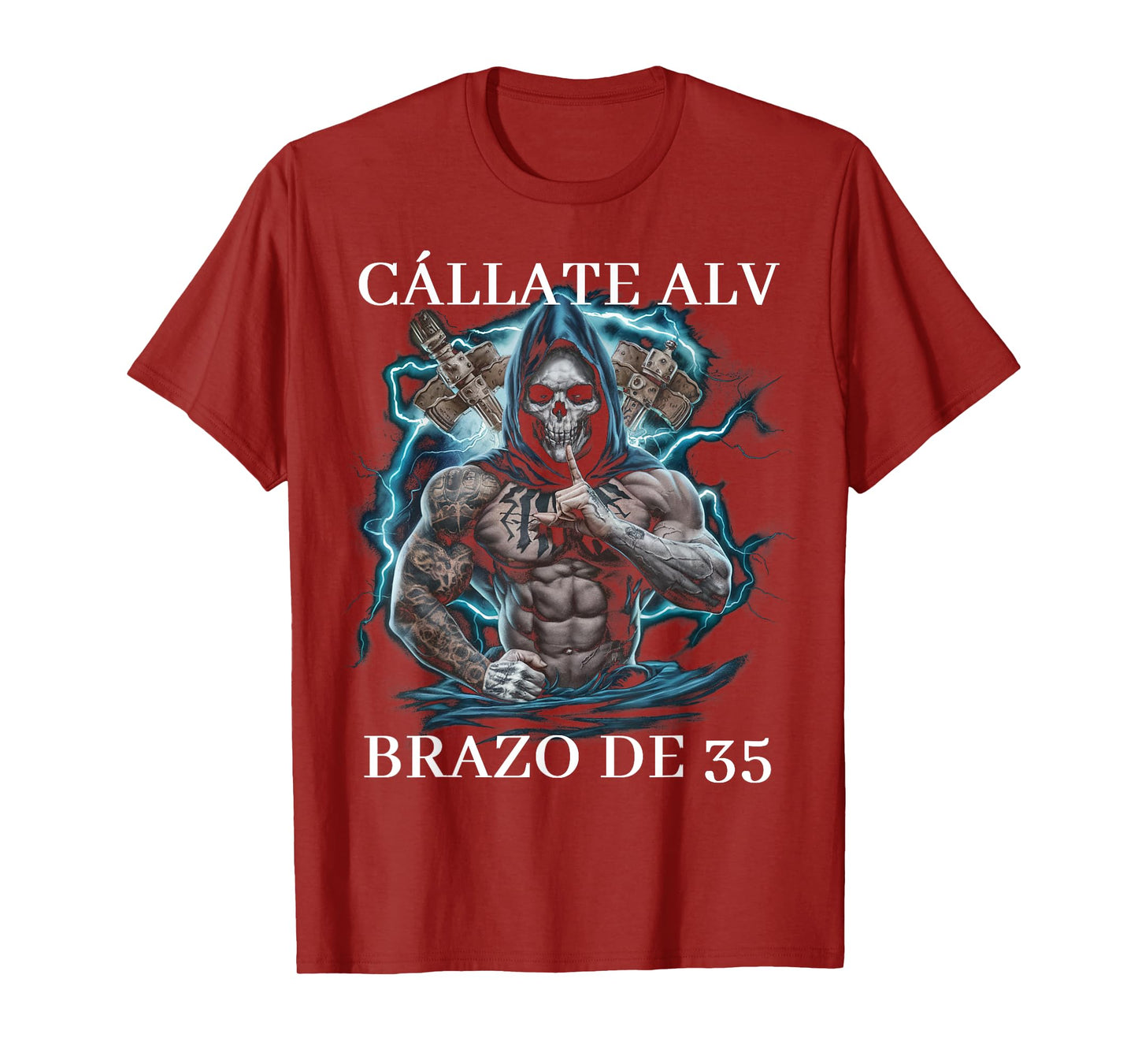 Callate ALV brazo de 35: Calacas chidas gym T-Shirt