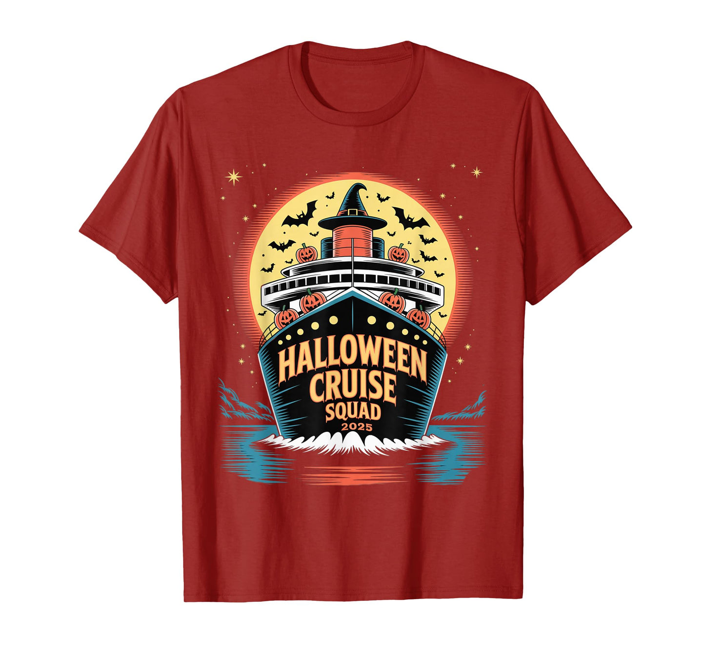 Spooky Halloween Cruise Squad 2025 Sea Voyage Travel Funny T-Shirt