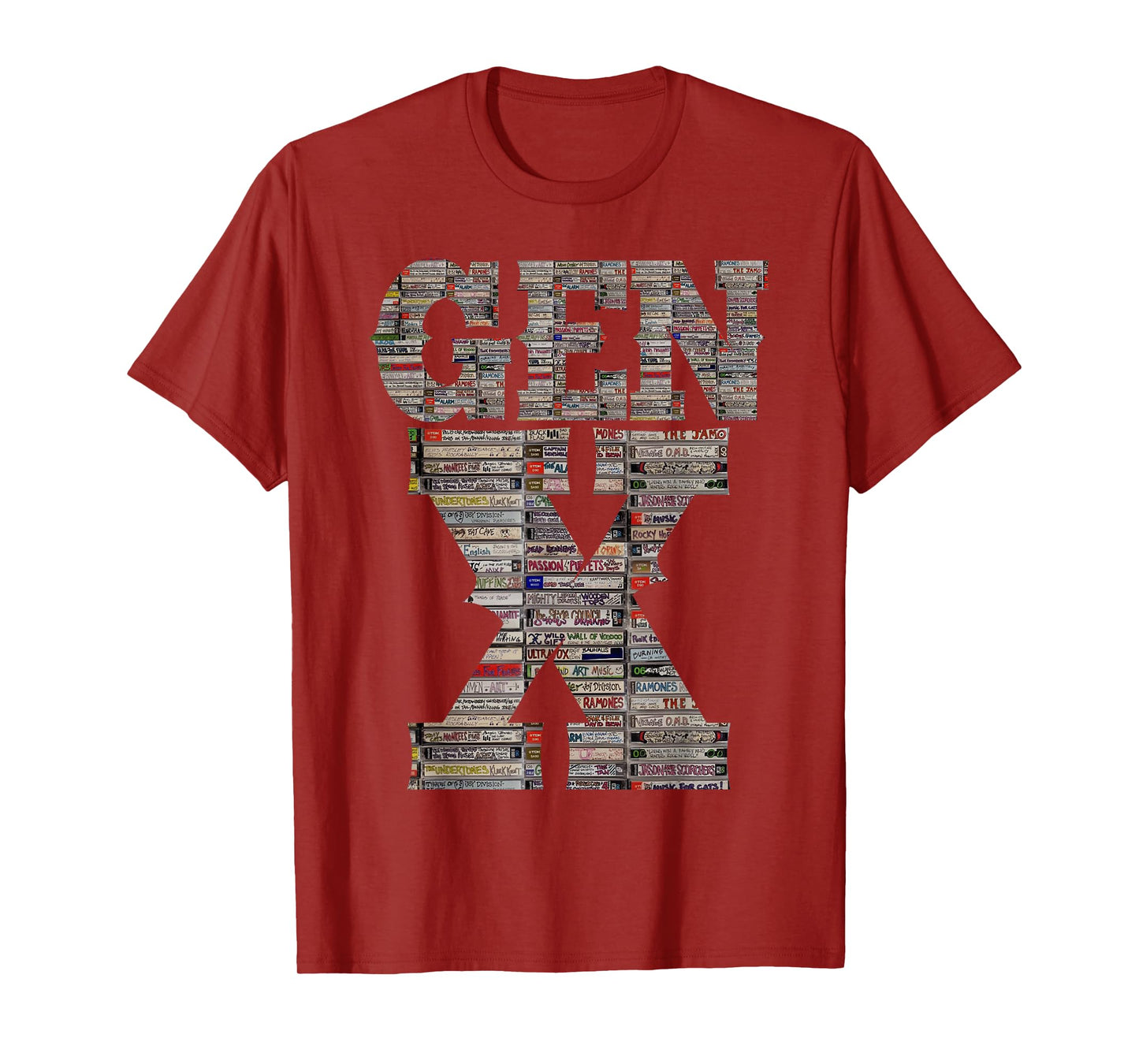 Gen X 80’s Rock Cassettes Vintage Retro Design For Men Women T-Shirt