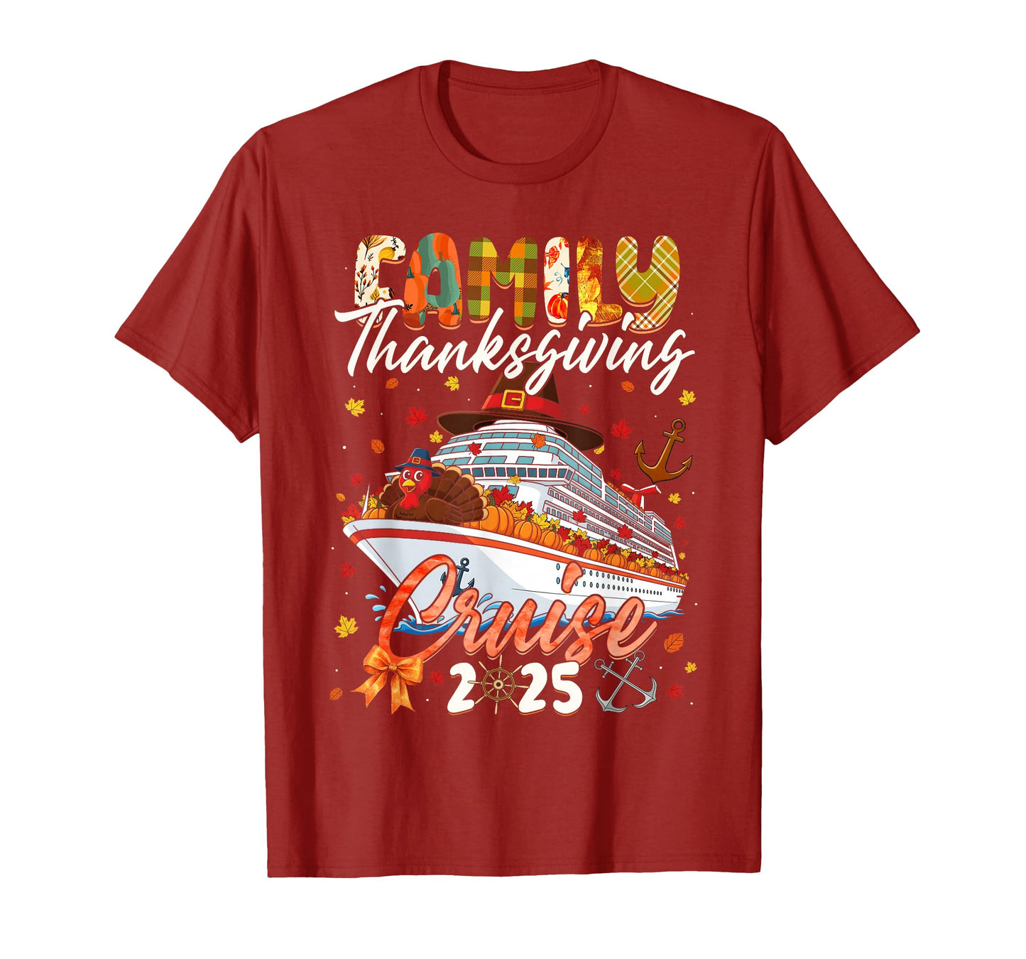 Family Thanksgiving Cruise Squad 2025 Matching Men Women Kid T-Shirt