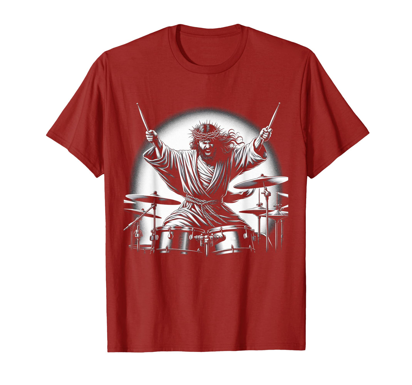 Drummer Rock Jesus Drumming T-Shirt