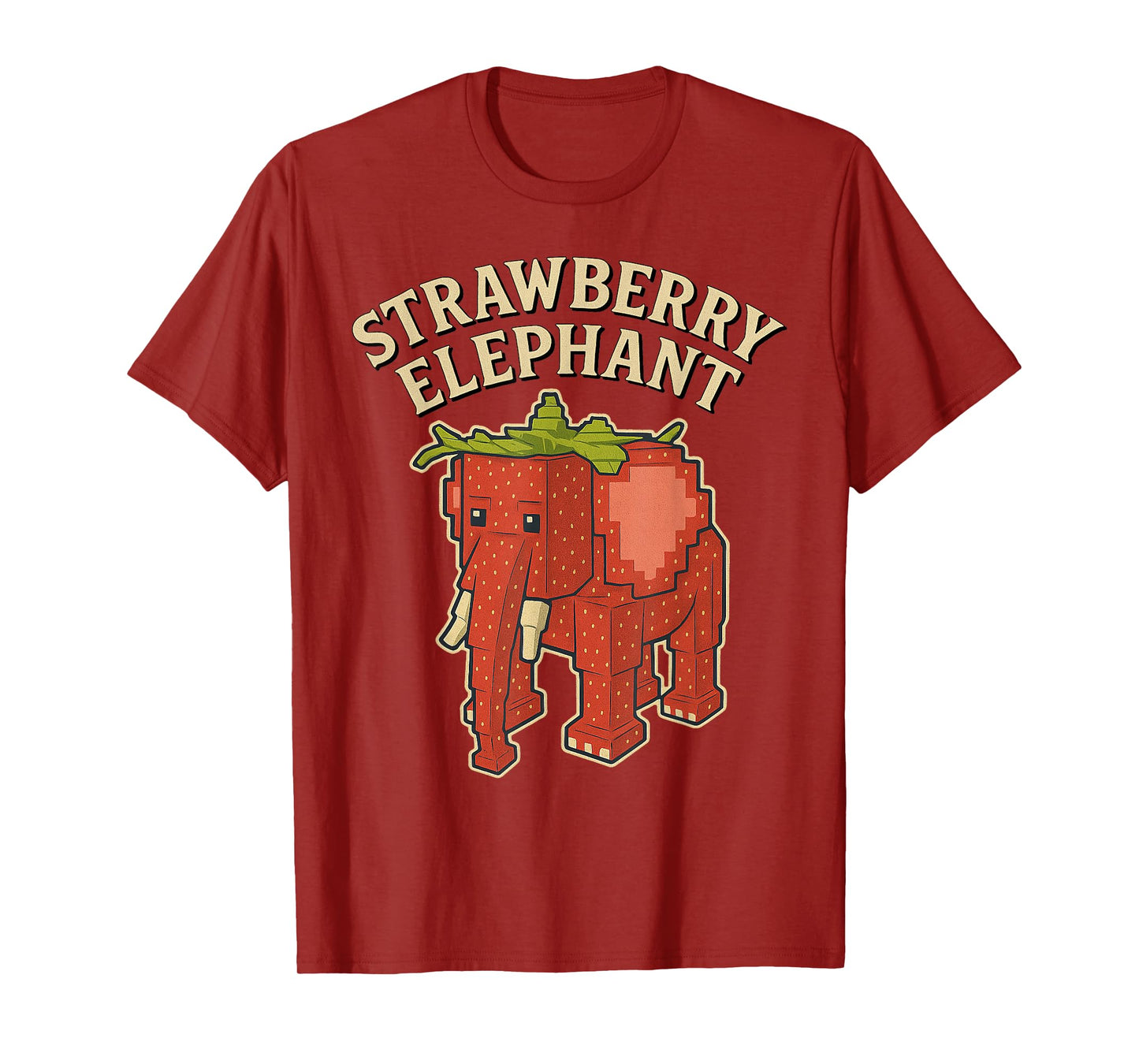 Strawberry Elephant Funny Italian Brainrot Kids Gaming Meme T-Shirt