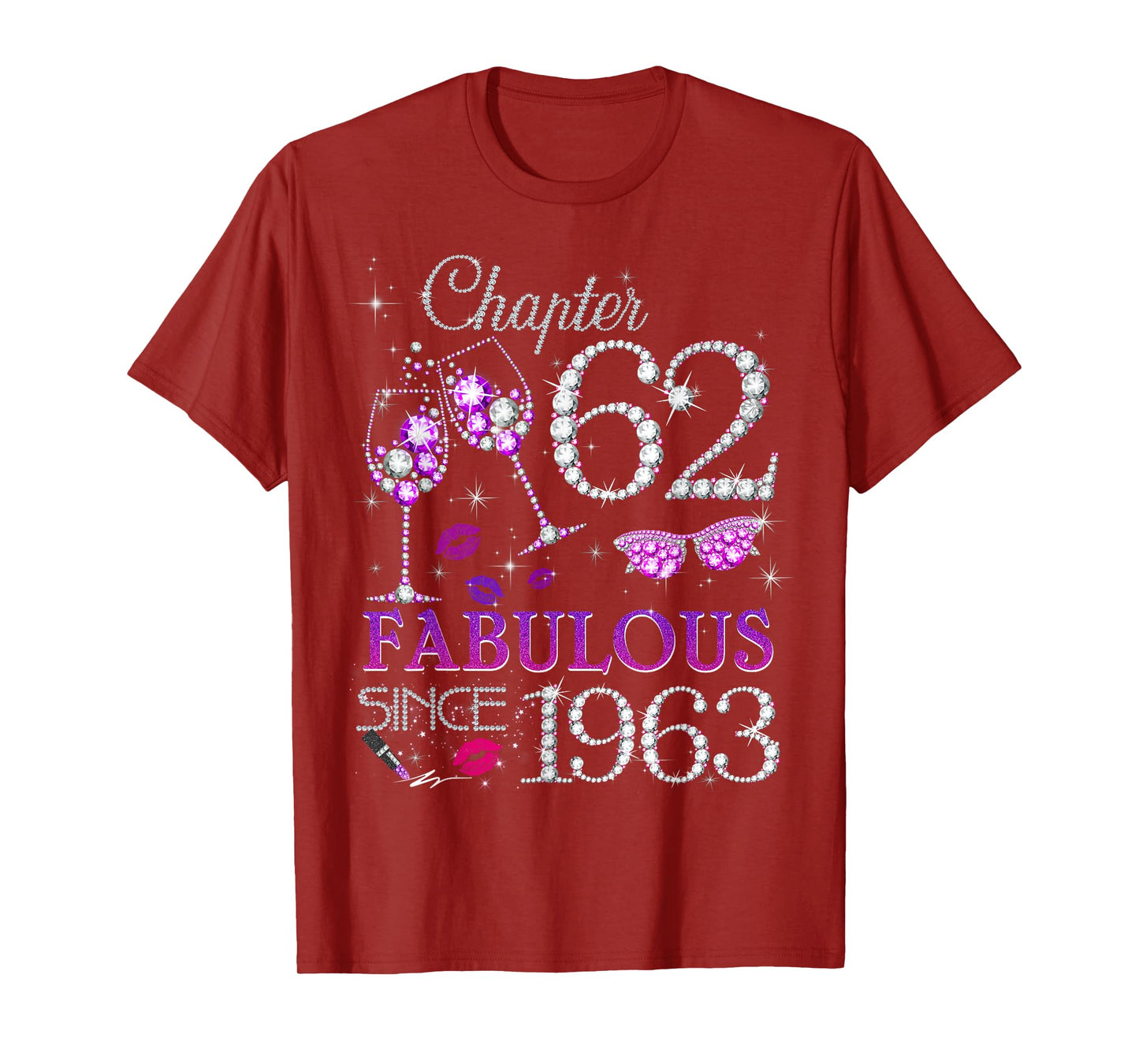 Womens Chapter 62 Fabulous Since 1963 62nd Birthday Queen T-Shirt