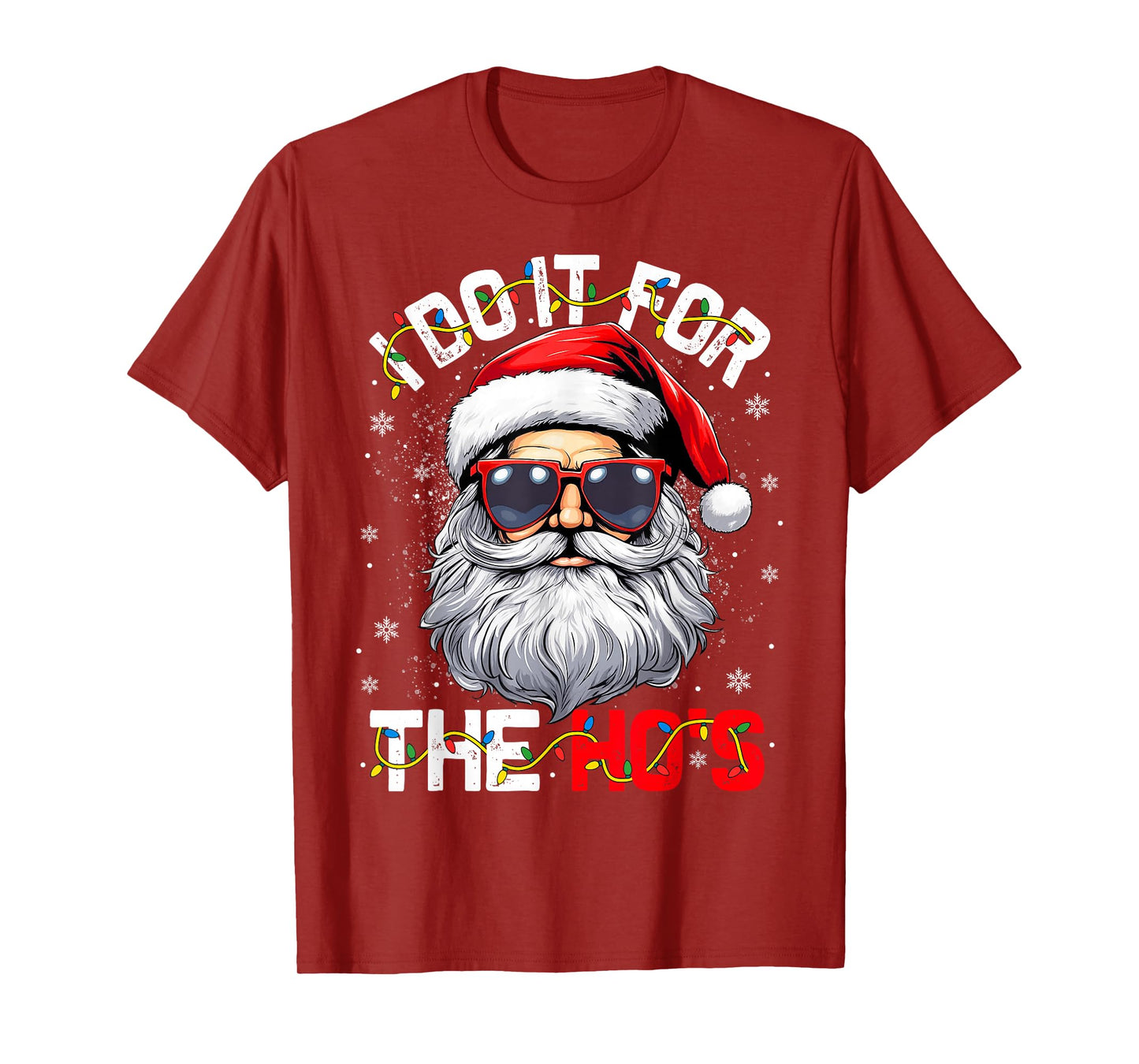 I Do It for The Ho's Funny Christmas Santa Claus Men Boys T-Shirt