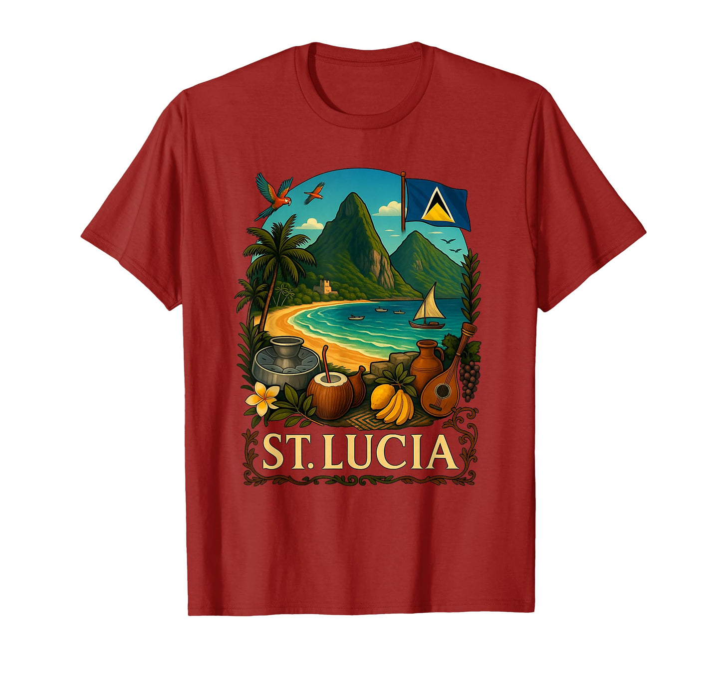 St. Lucia Caribbean Island Souvenir St. Lucia Vacation T-Shirt