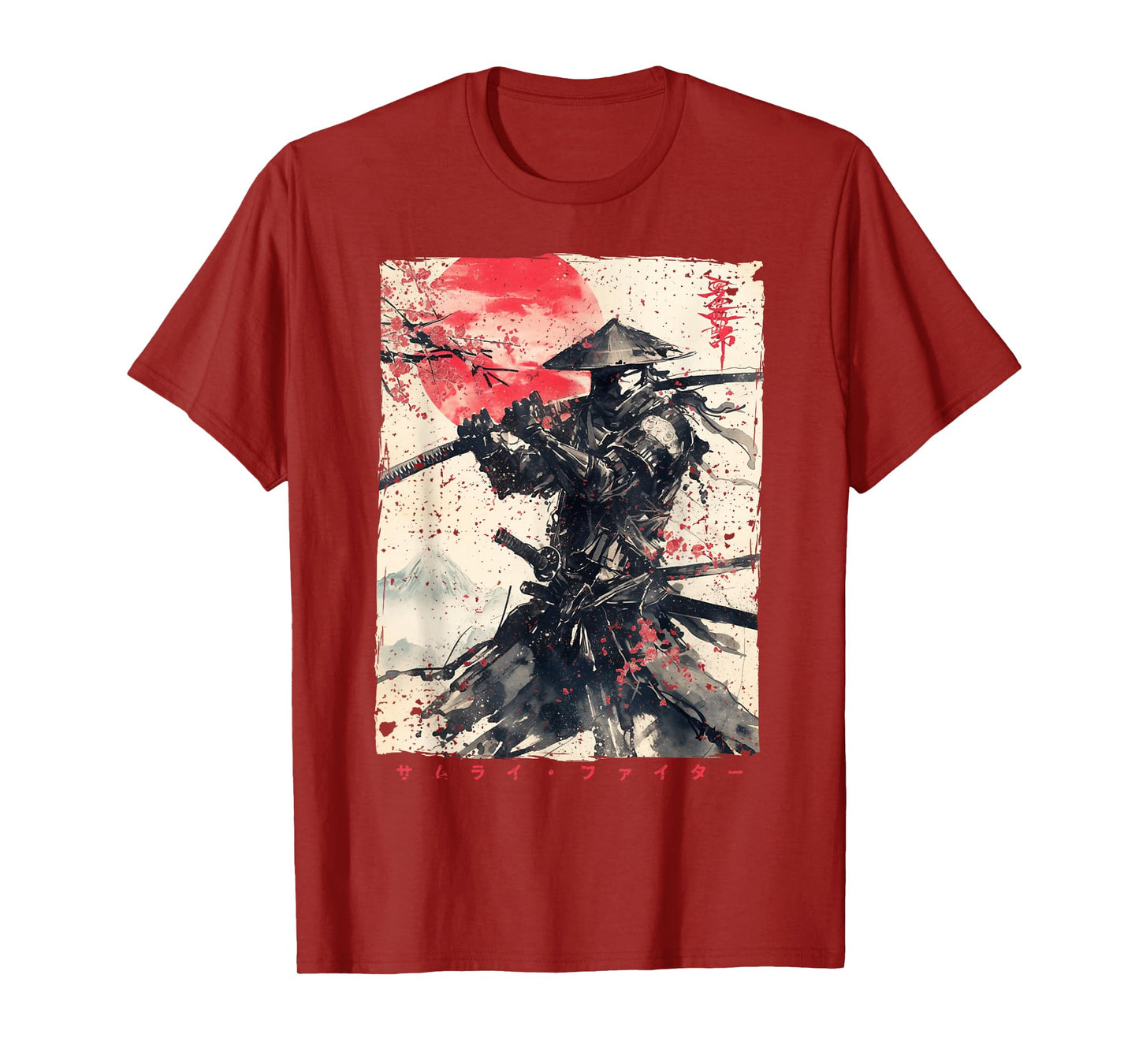 Japan Samurai Warrior Fighter Ukiyo Ink Artwork Samurai T-Shirt