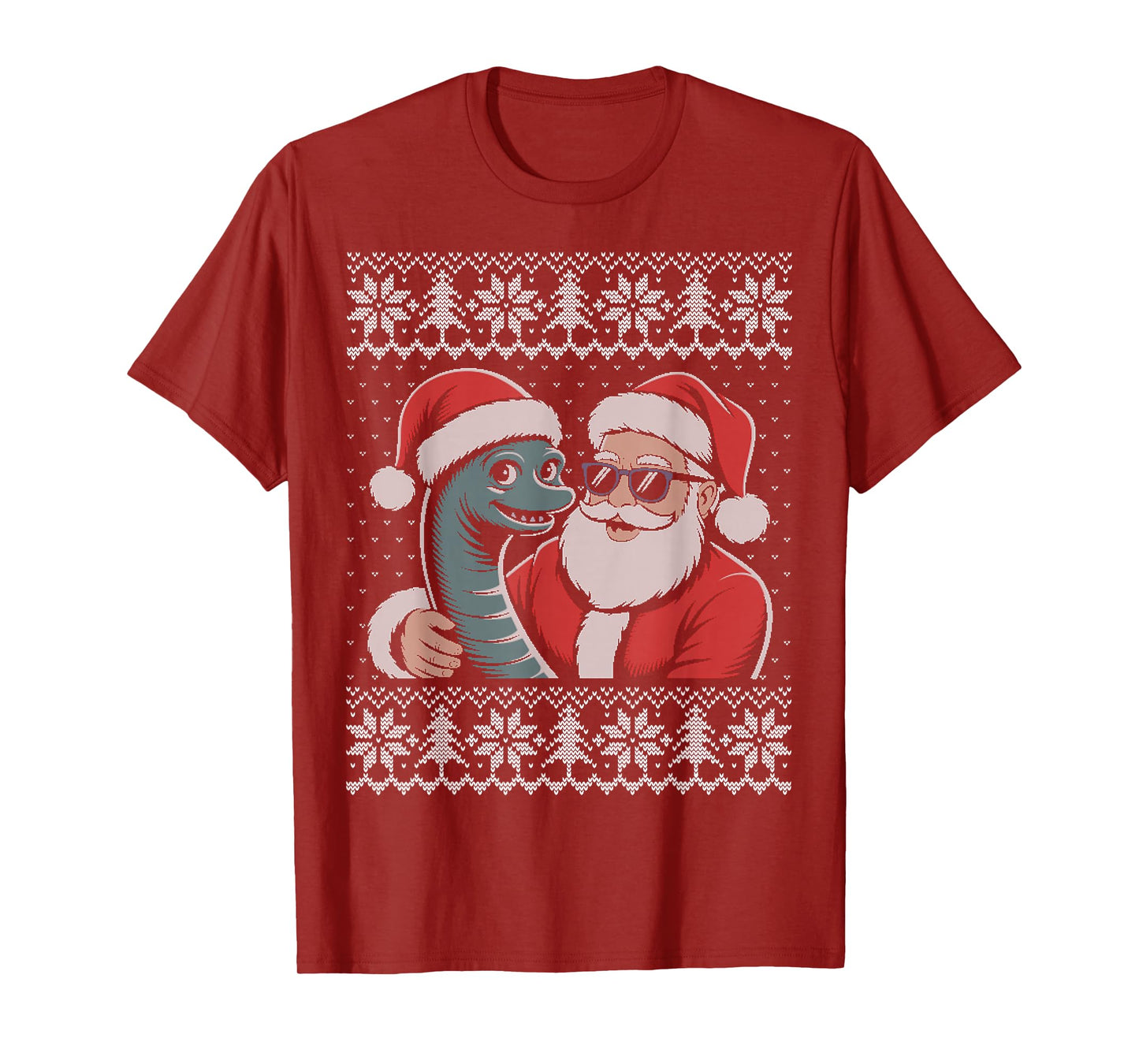 Funny Loch Ness Monster Ugly Christmas Sweater T-Shirt