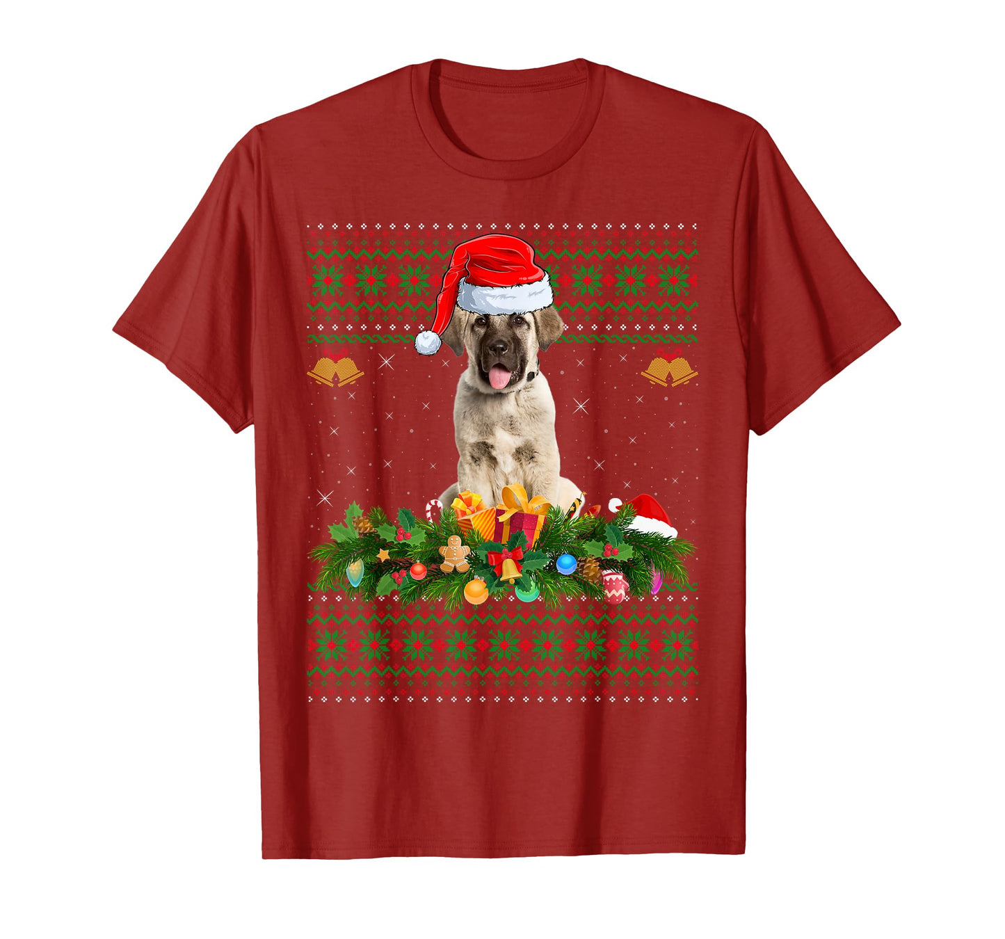 Anatolian Shepherd Dog Ugly Christmas Sweater Dog Lover Xmas T-Shirt