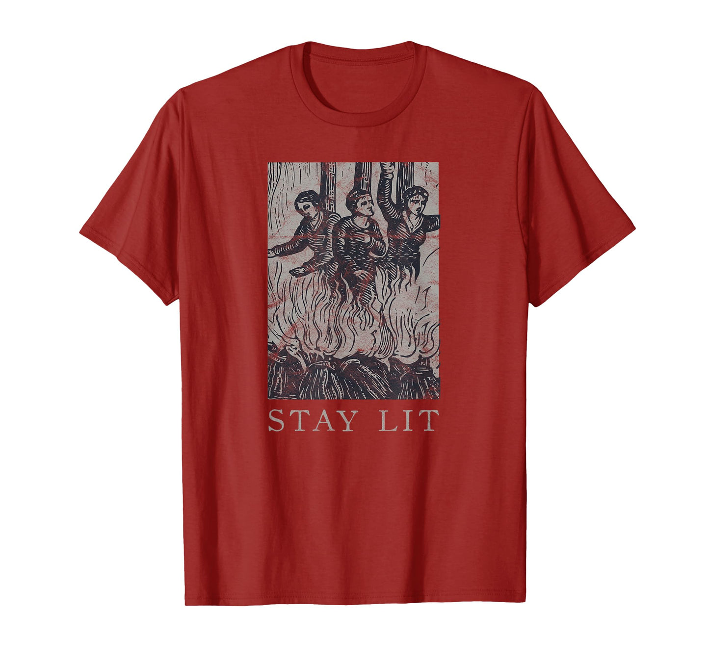 Occult Stay Lit Satan Devil Hell Unholy Antichrist Witch Short Sleeve T-Shirt