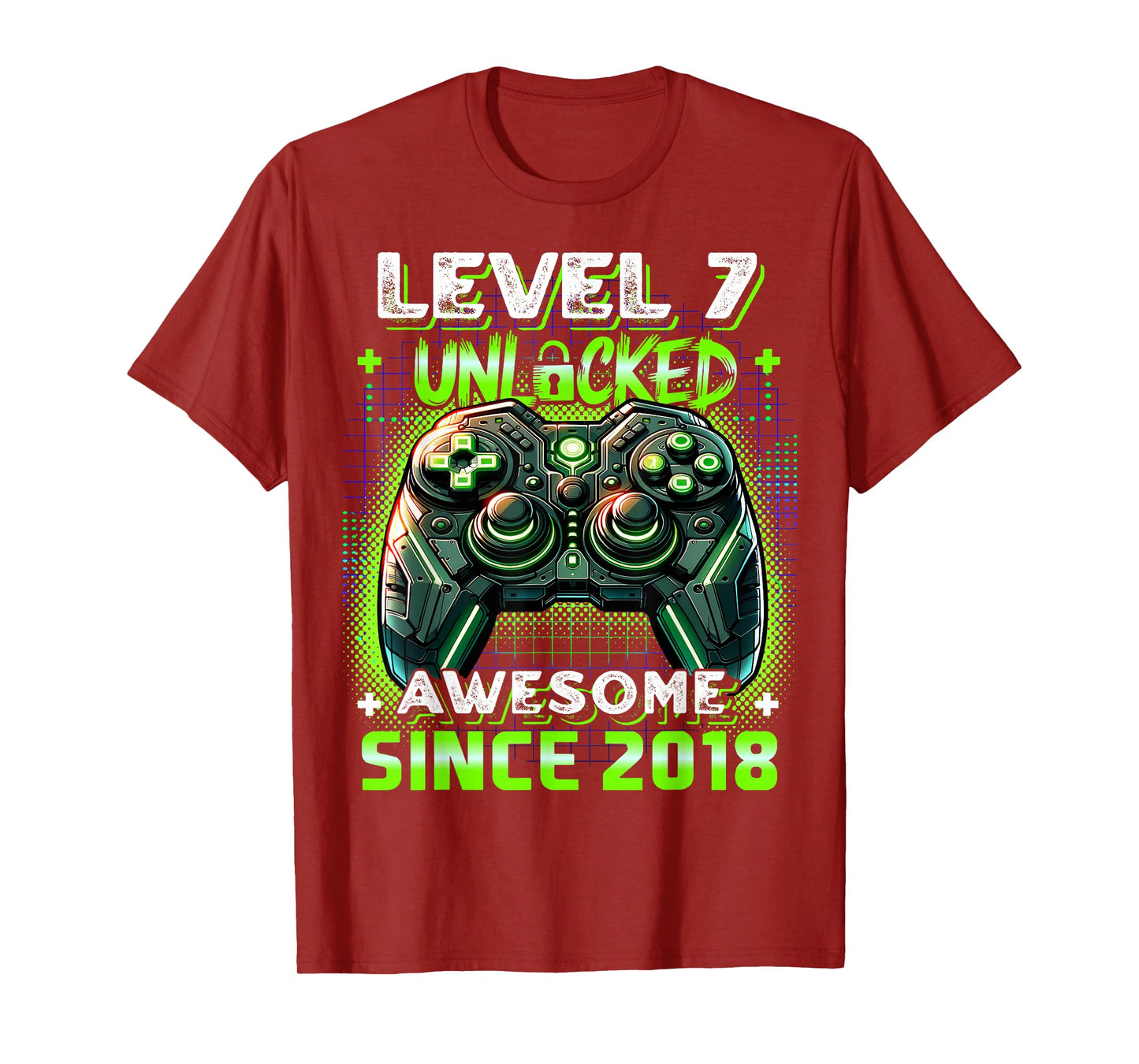 7th Birthday Boy Level 7 Gamer 7 Year Video Game Party T-Shirt