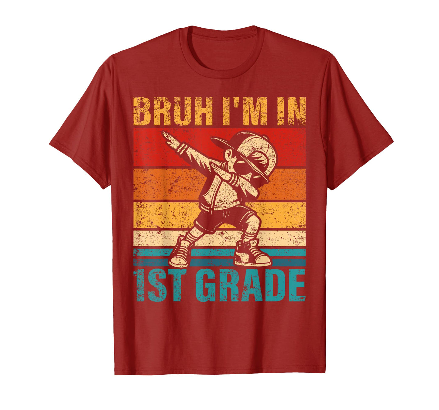 First Grade Dabbing Boy Bruh i'm in 1st Grade Student T-Shirt