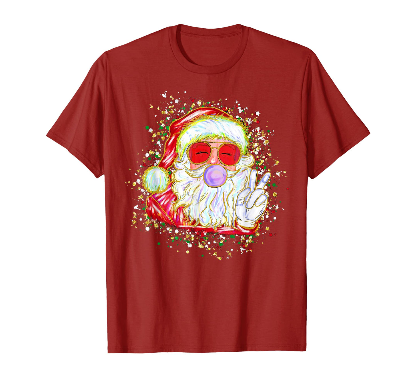 Groovy Santa Claus Bubble Gum Retro Coquette Xmas T-Shirt