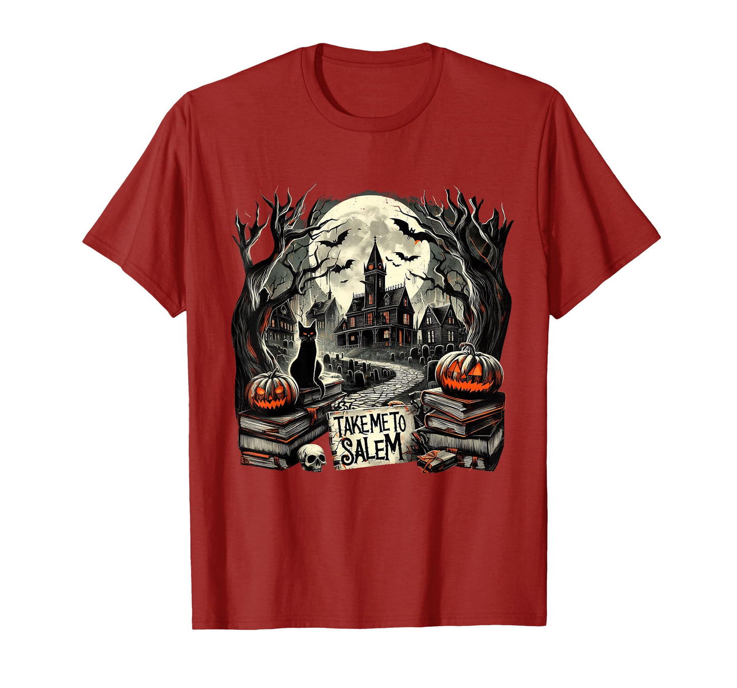 Take Me to Salem Gothic Witch Halloween Spooky Tee T-Shirt