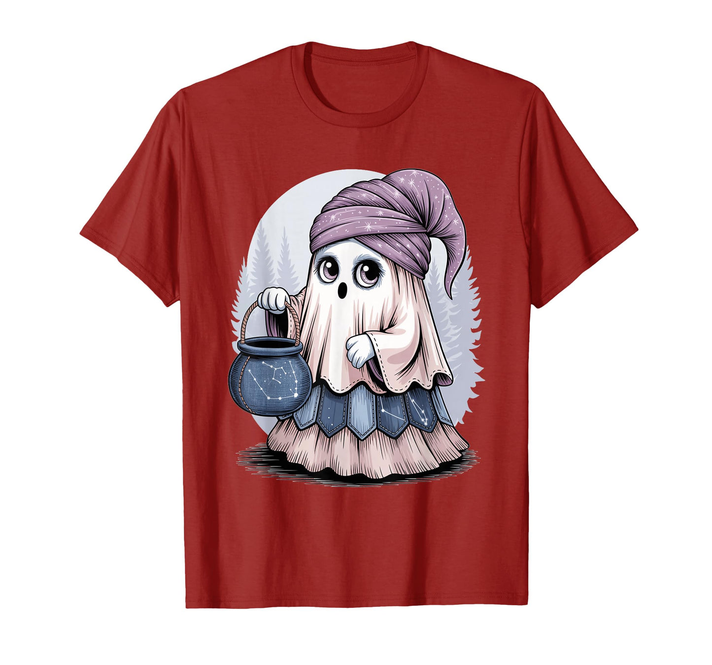 Halloween Ghost Forune Teller Tarot Cards Astrology Witchy T-Shirt