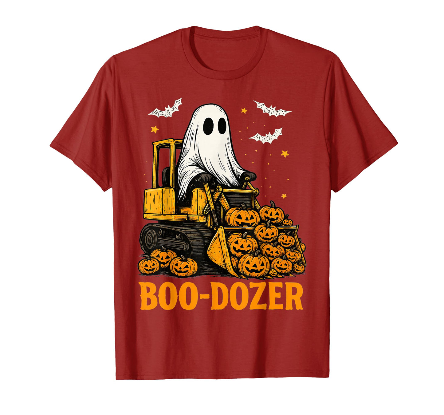 Funny Halloween Boo-Dozer Ghost Trucks Costume Party Kids T-Shirt