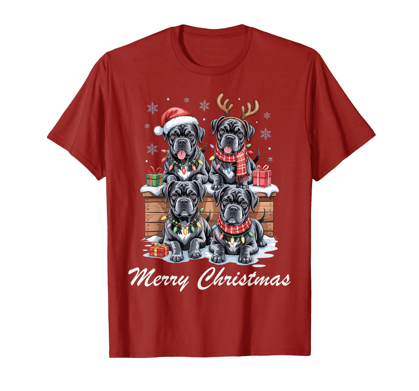 Cane Corso Merry Christmas Funny Dog Lovers Holiday Pajama T-Shirt