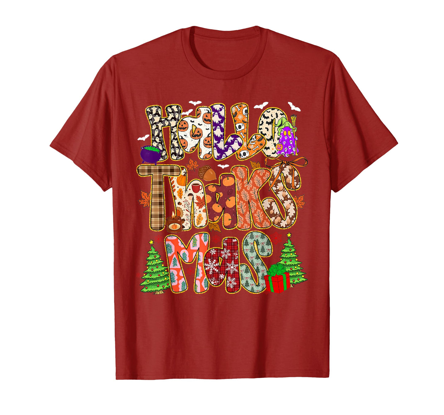 Gooses Halloween Thanksgiving Christmas Happy HalloThanksMas T-Shirt