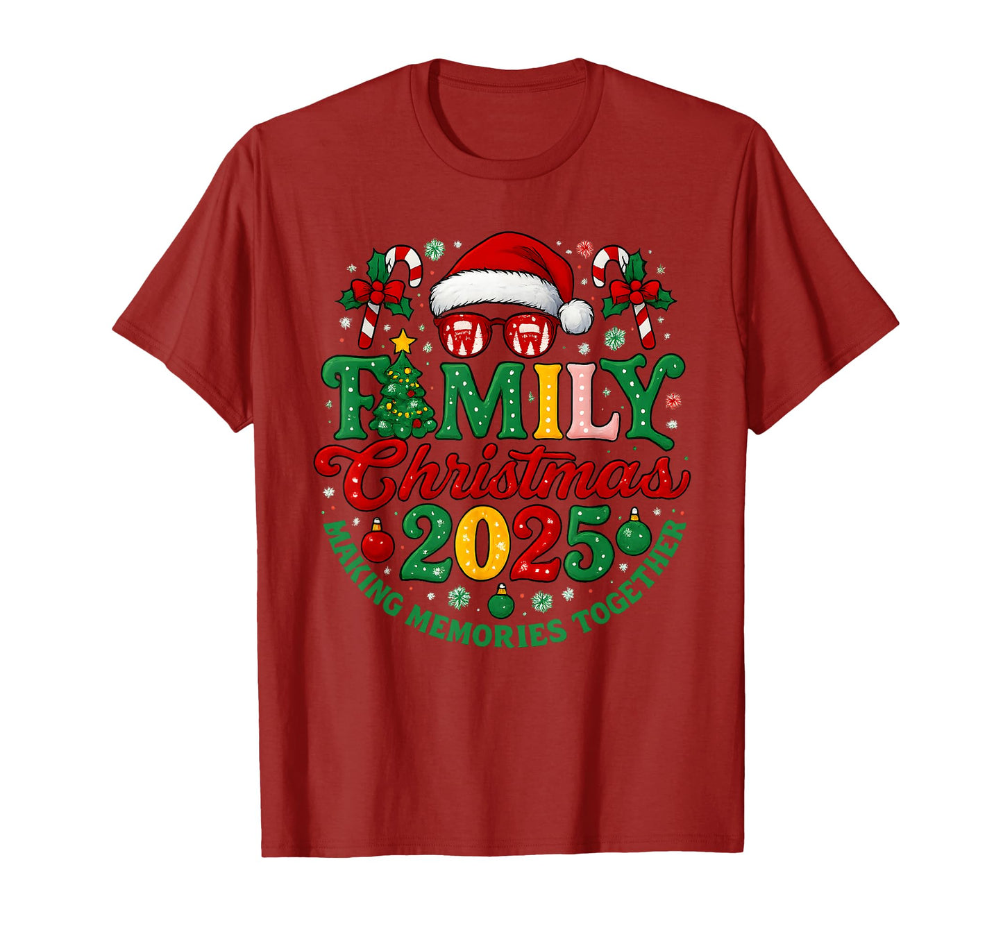 Family Christmas 2025 Christmas Squad Xmas Matching Pajamas T-Shirt