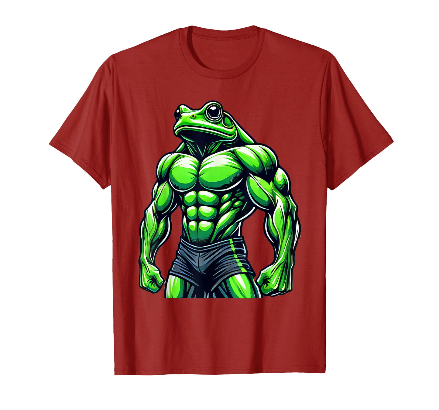 Muscular Frog Powerlifting Weightlifting Gym Workout T-Shirt