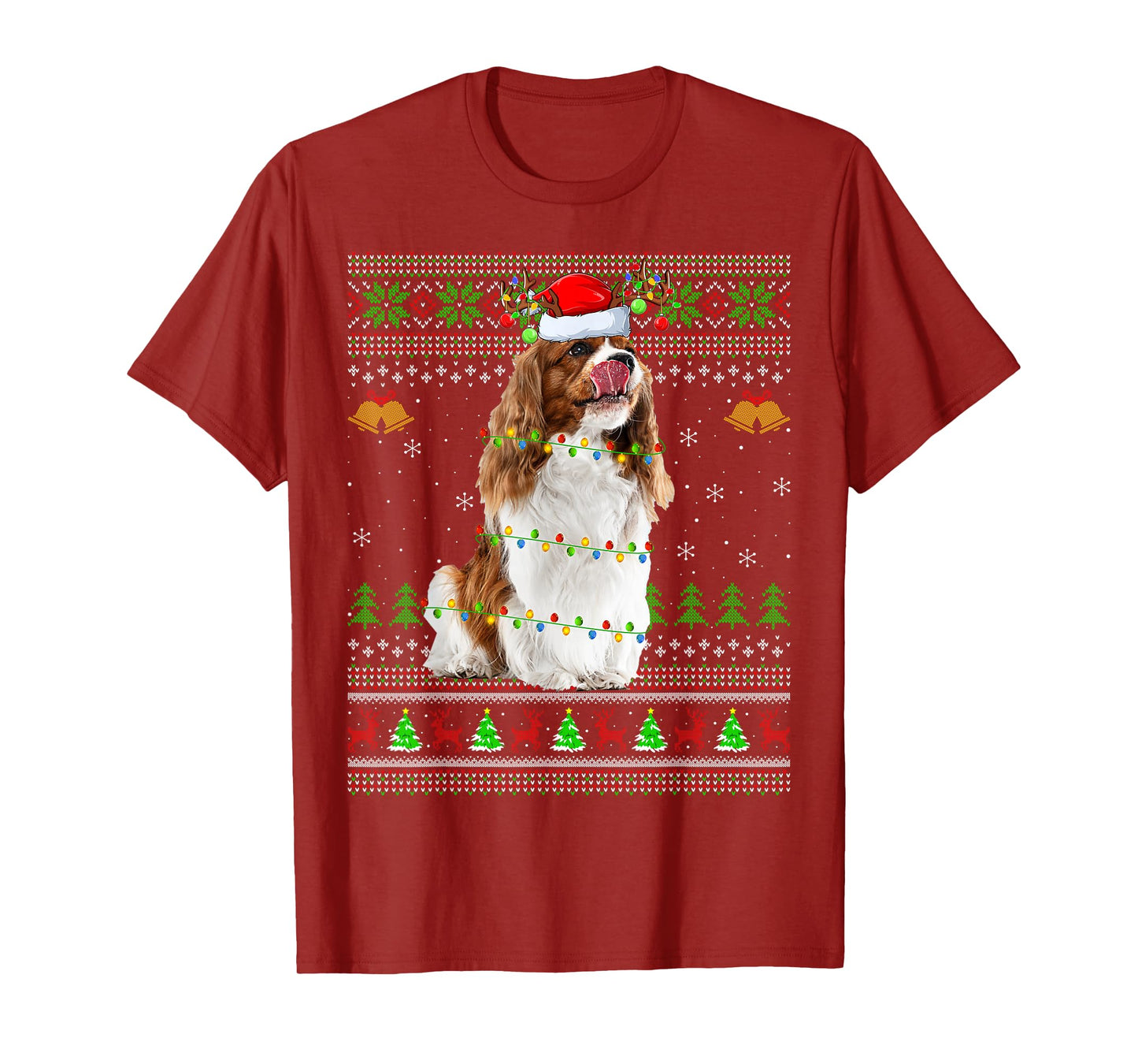 Cavalier King Charles Spaniel Dog Ugly Christmas Sweaters T-Shirt