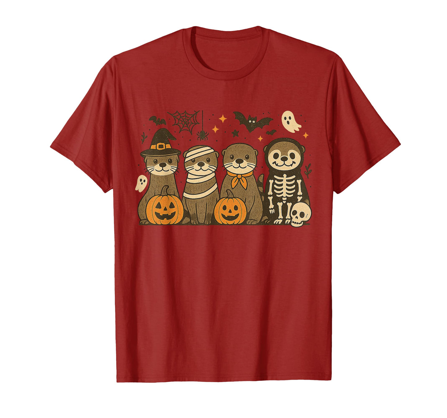 Halloween Otter Costumes Ghost Witch Mummy Gifts Men Women T-Shirt