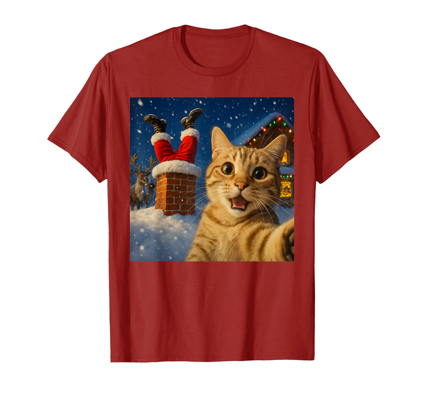 Funny Santa Claus Reindeer Christmas Holiday Meme T-Shirt