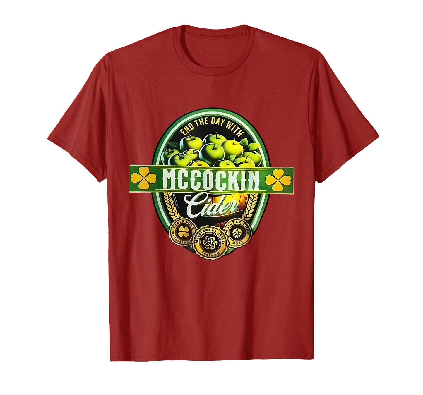 Vintage Maccockin Cider Funny St Patrick's Day T-Shirt
