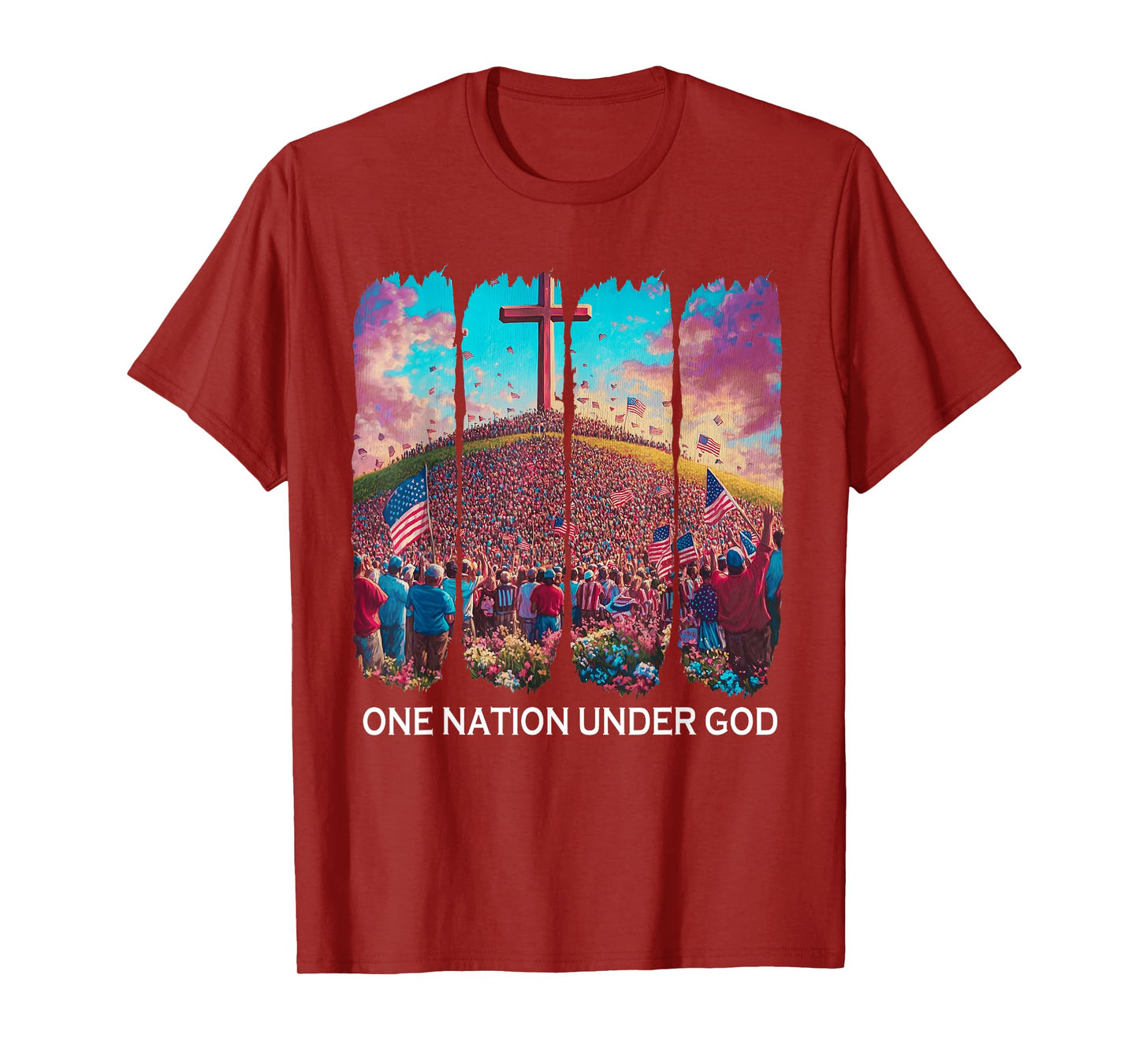 One Nation Under God - Christian America for 4th Of July T-Shirt