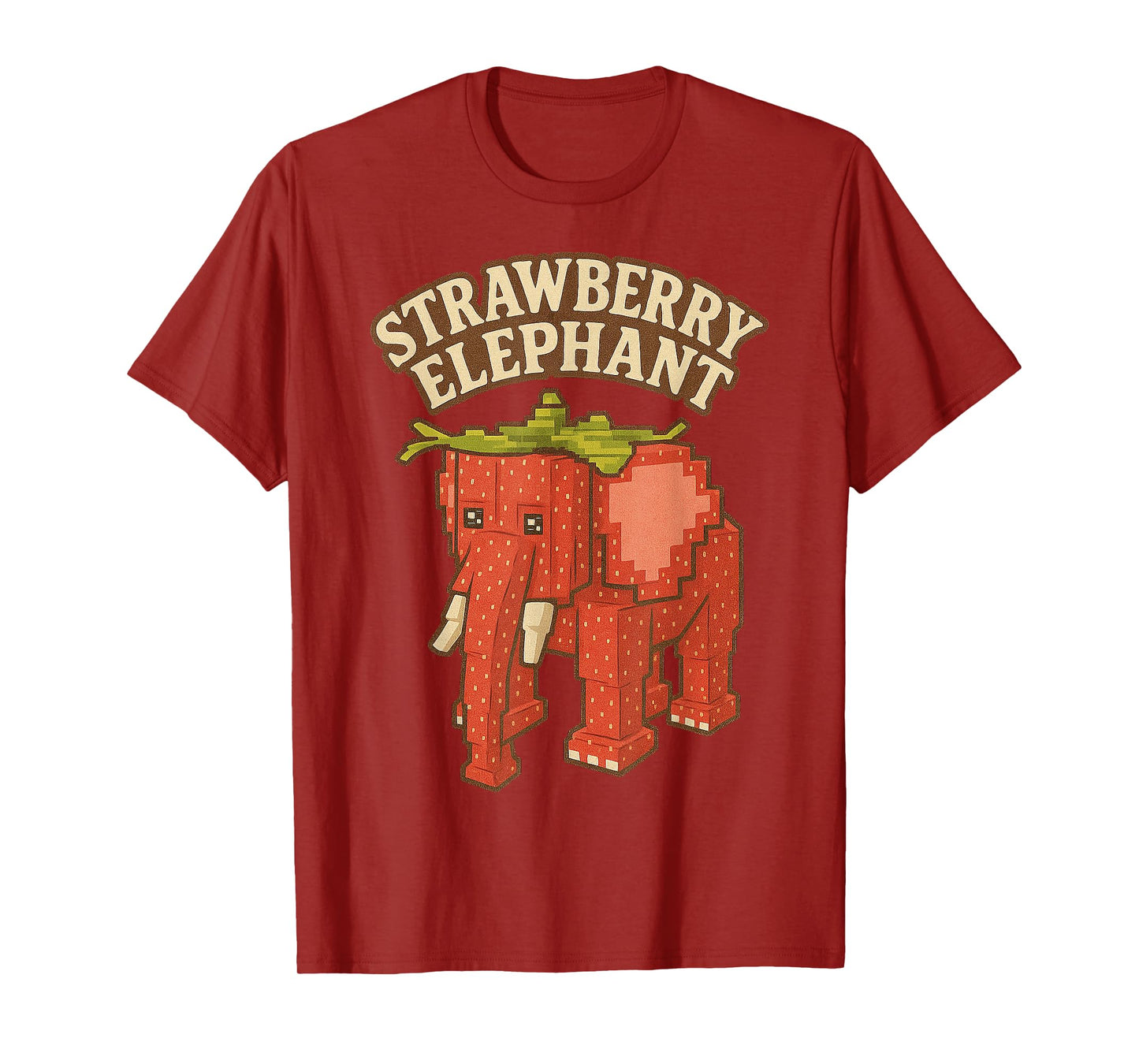 Strawberry Elephant Funny Italian Brainrot Kids Gaming Meme T-Shirt