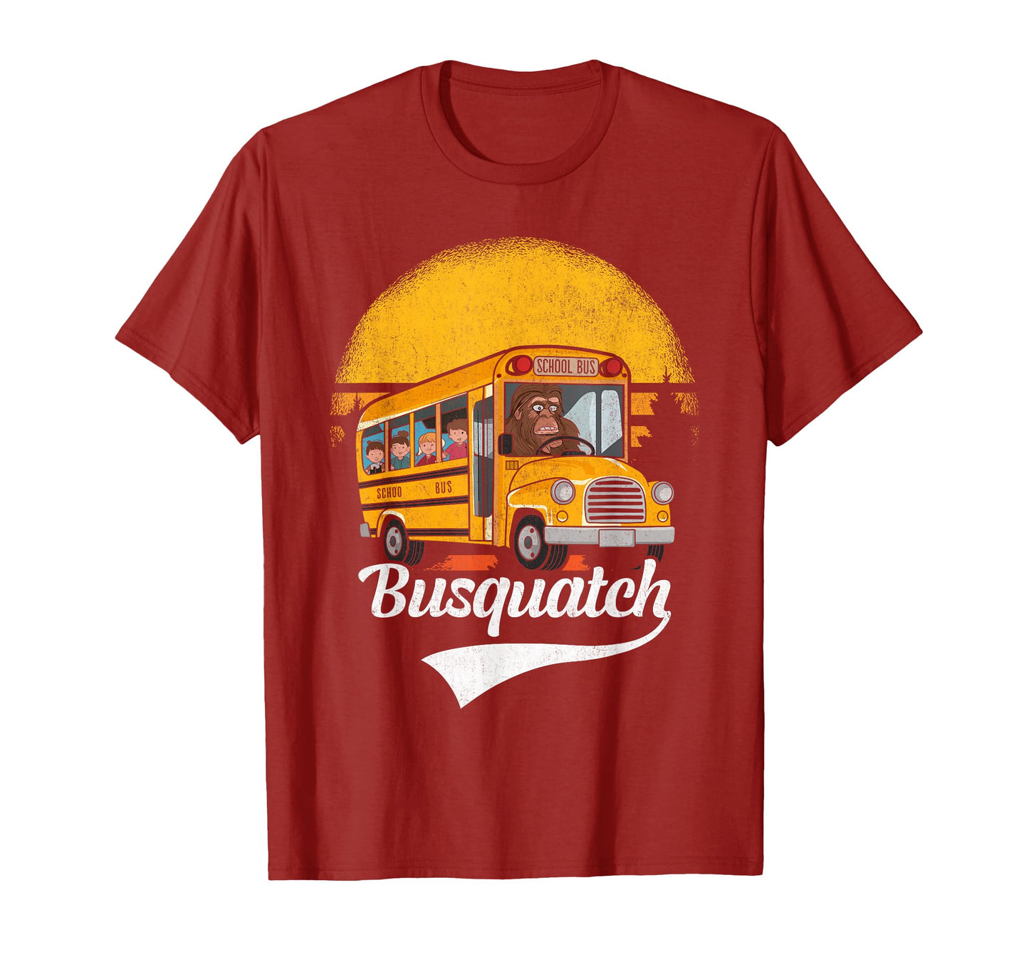 Funny Bigfoot School Bus Driver Funny School Bus Driver T-Shirt