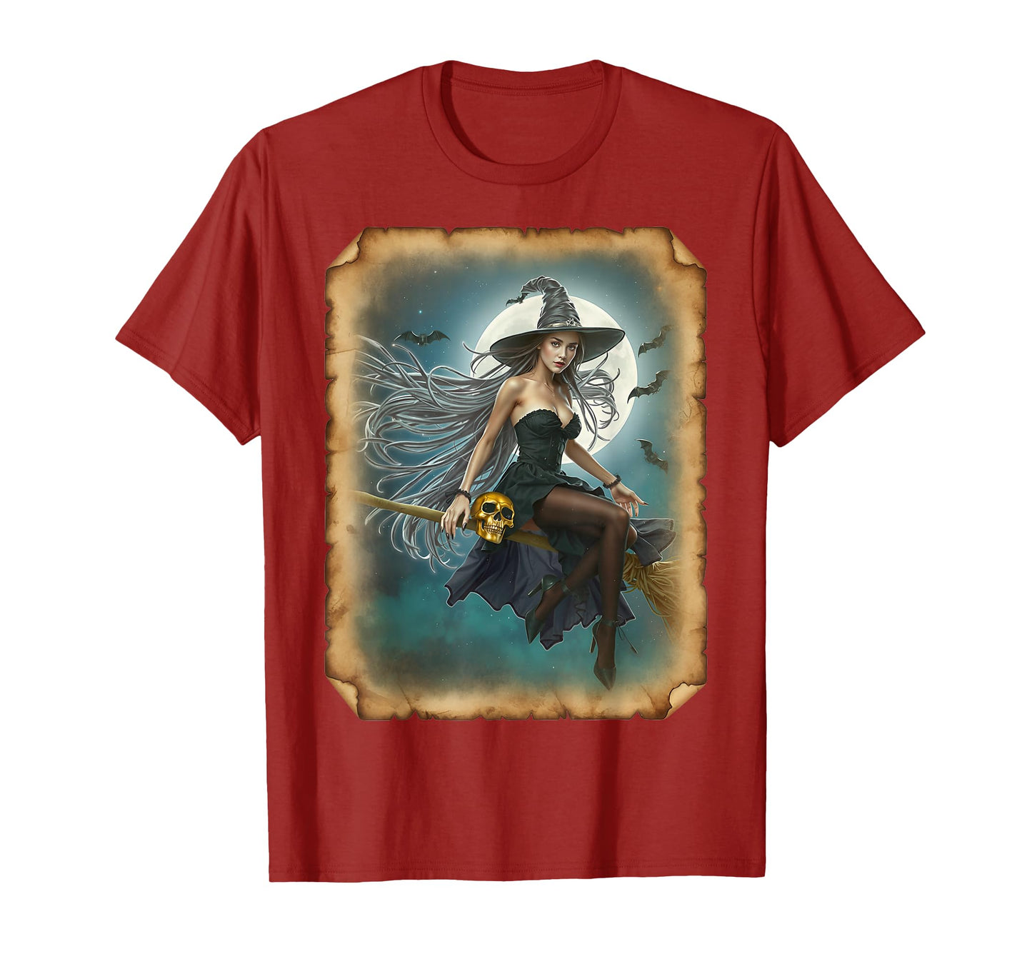 Hot Girl on T-Shirt for Men - Sexy Halloween Witch T-Shirt