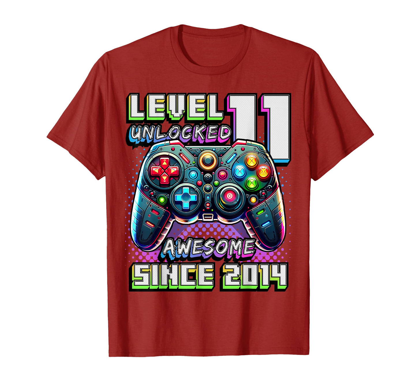 11th Birthday Boy Level 11 Gamer 11 Year Video Game Party T-Shirt