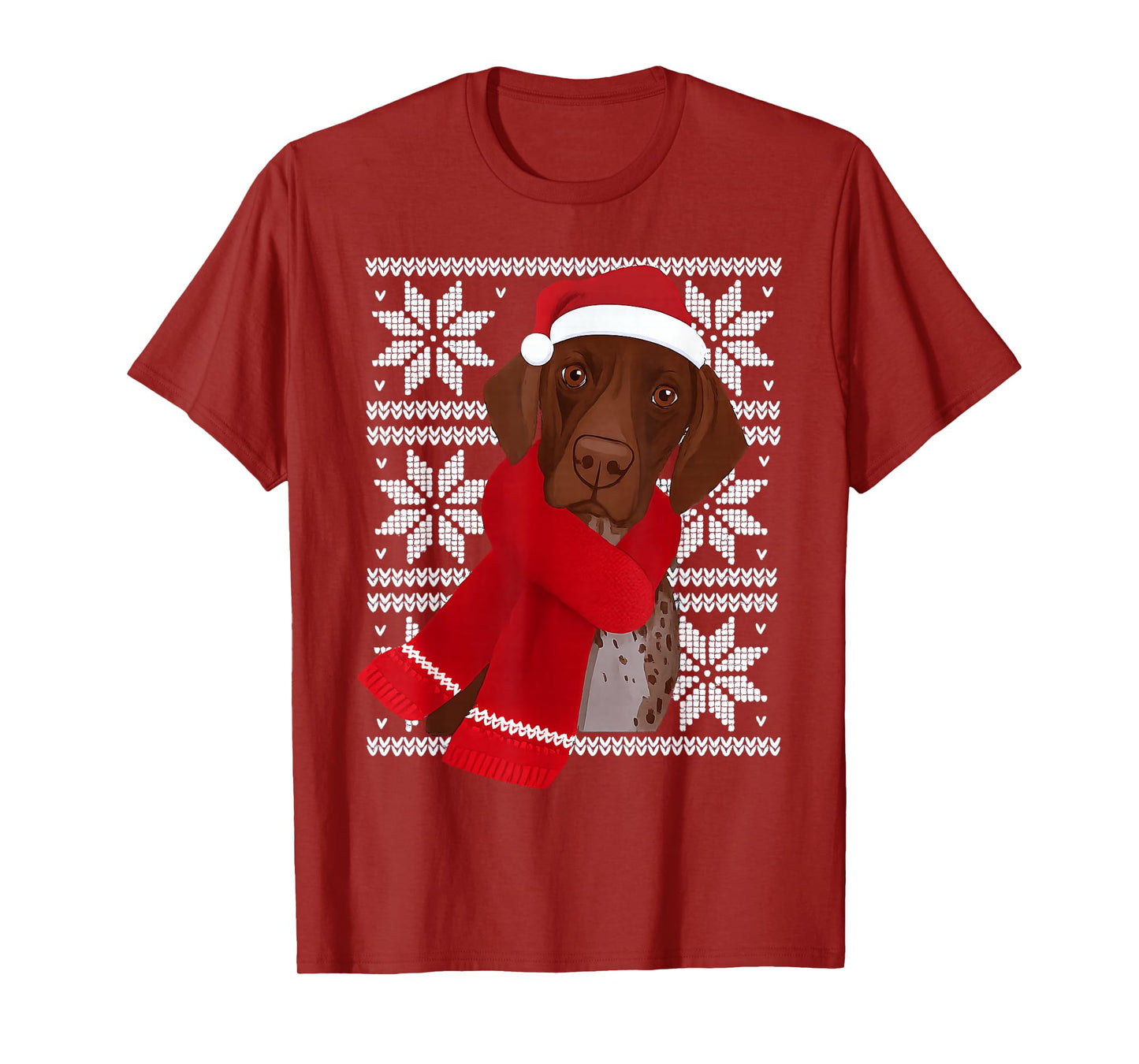 German Shorthaired Pointer Ugly Christmas Holiday Dog Lover T-Shirt