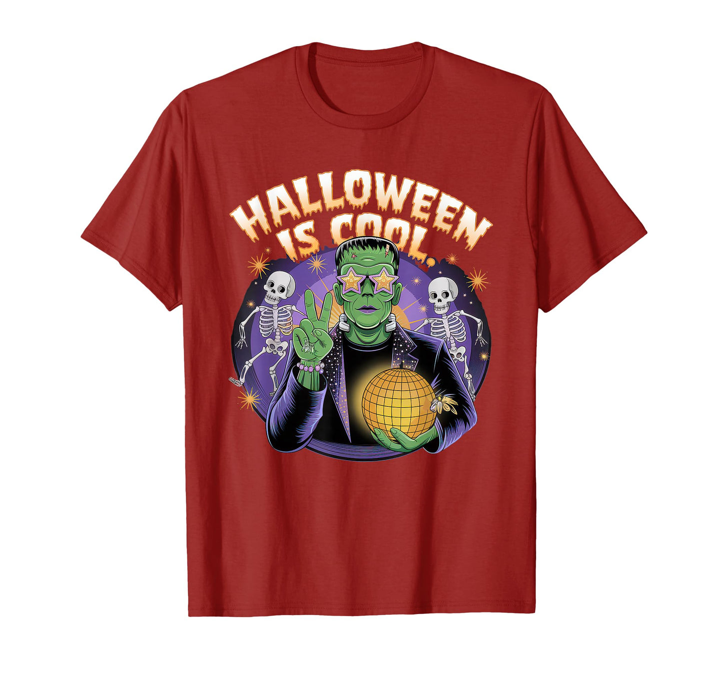 Halloween is Cool Tshirt Women Men Frankenstein Monster T-Shirt