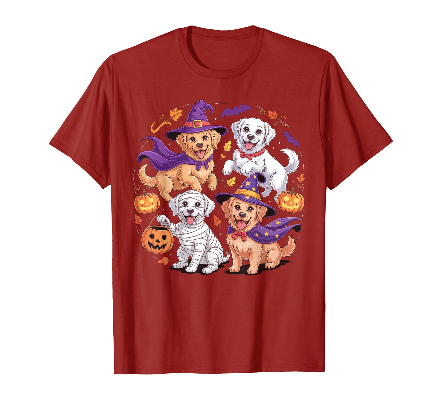 Cute Spooky Ghost Golden Retriever Dog Lover Halloween Party T-Shirt