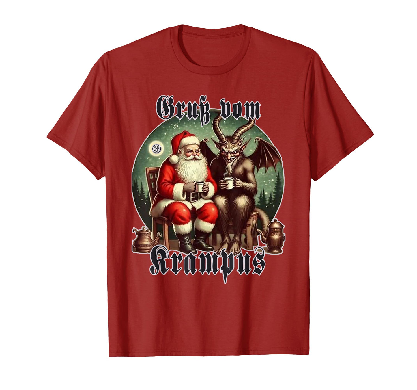 Greeting from Krampus Christmas Legend Figure T-Shirt