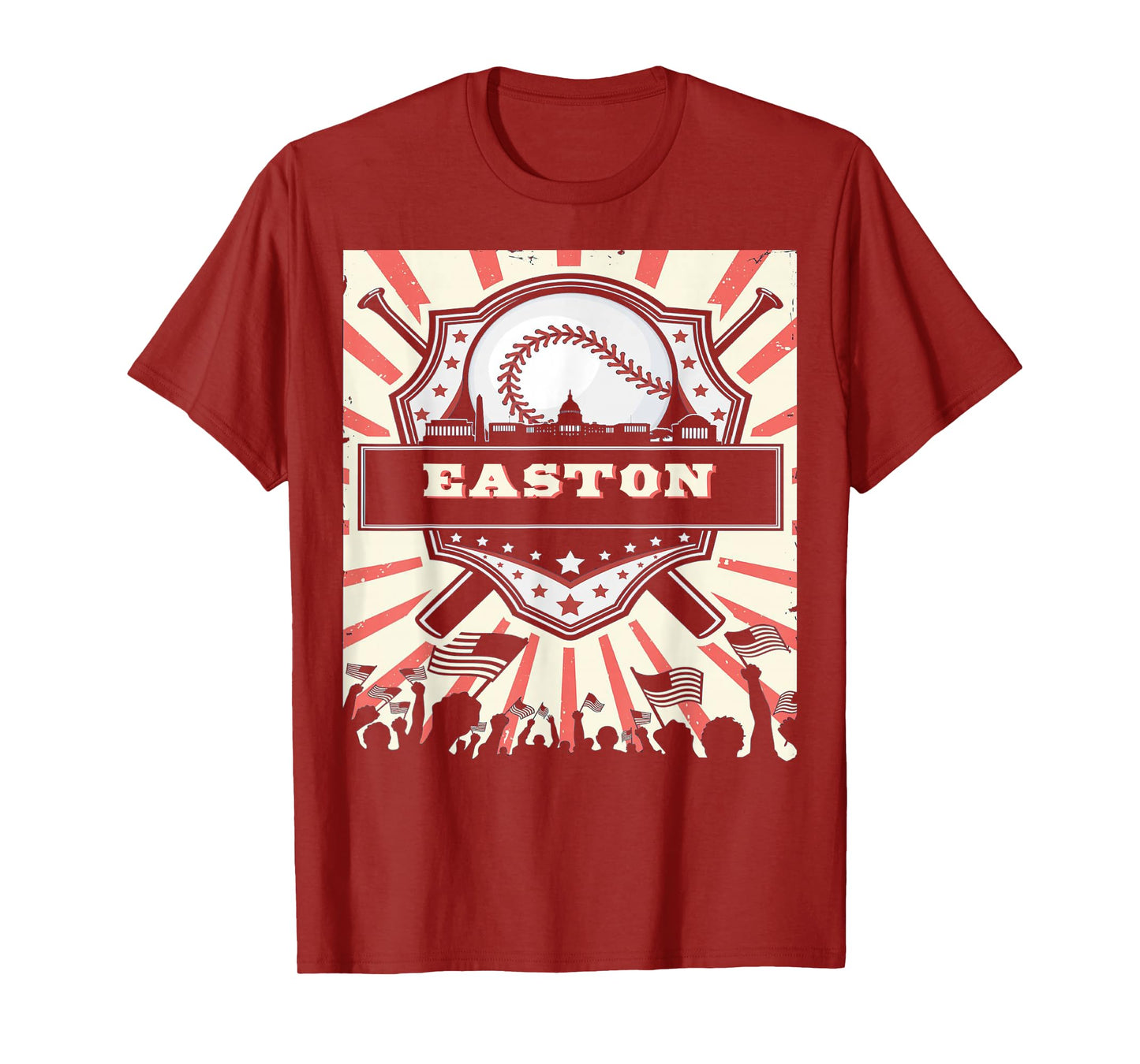 First name Easton Baseball for game day T-Shirt