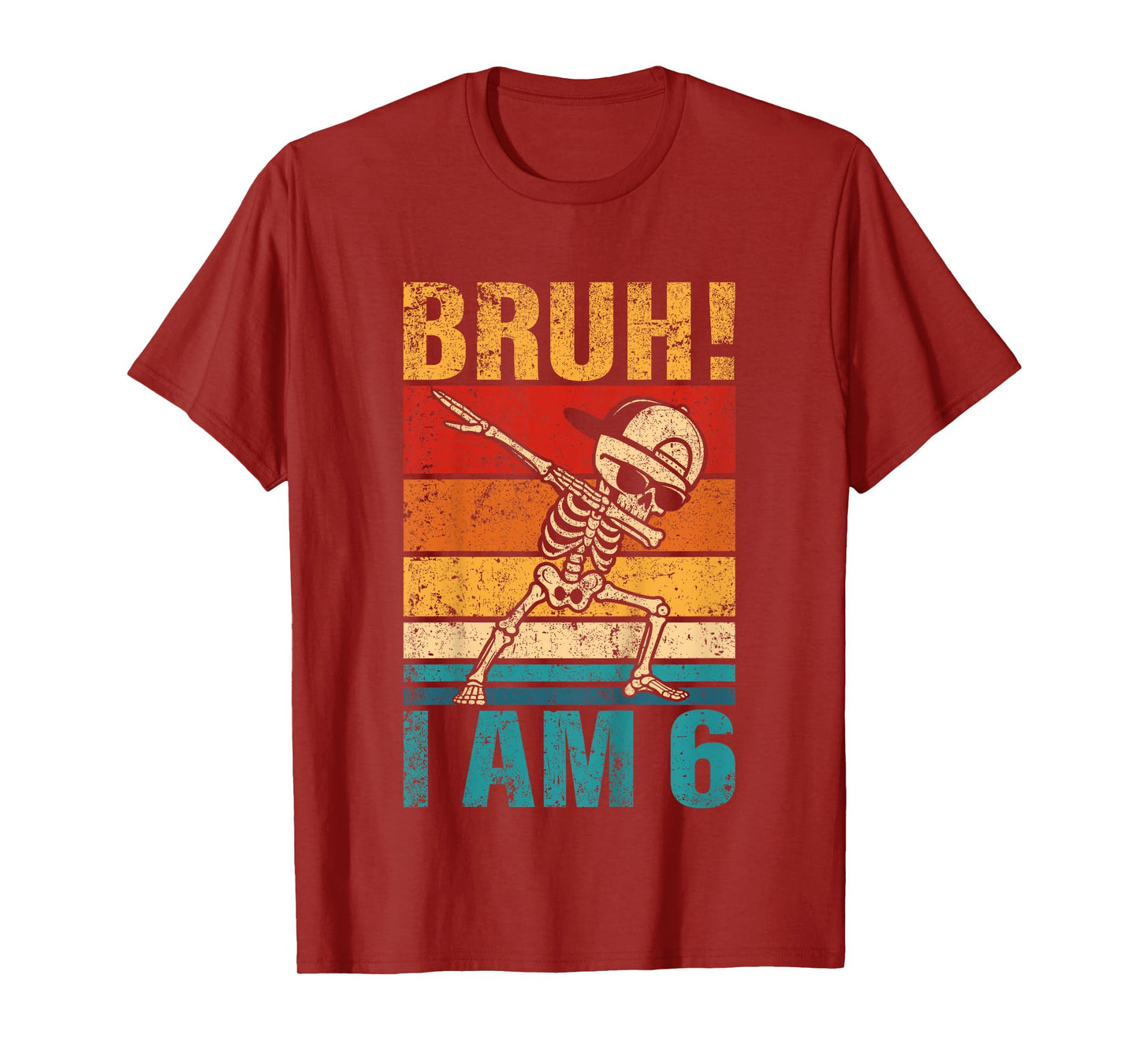 6 Year Old Birthday Dabbing Boy Bruh It's My 6th Birthday T-Shirt