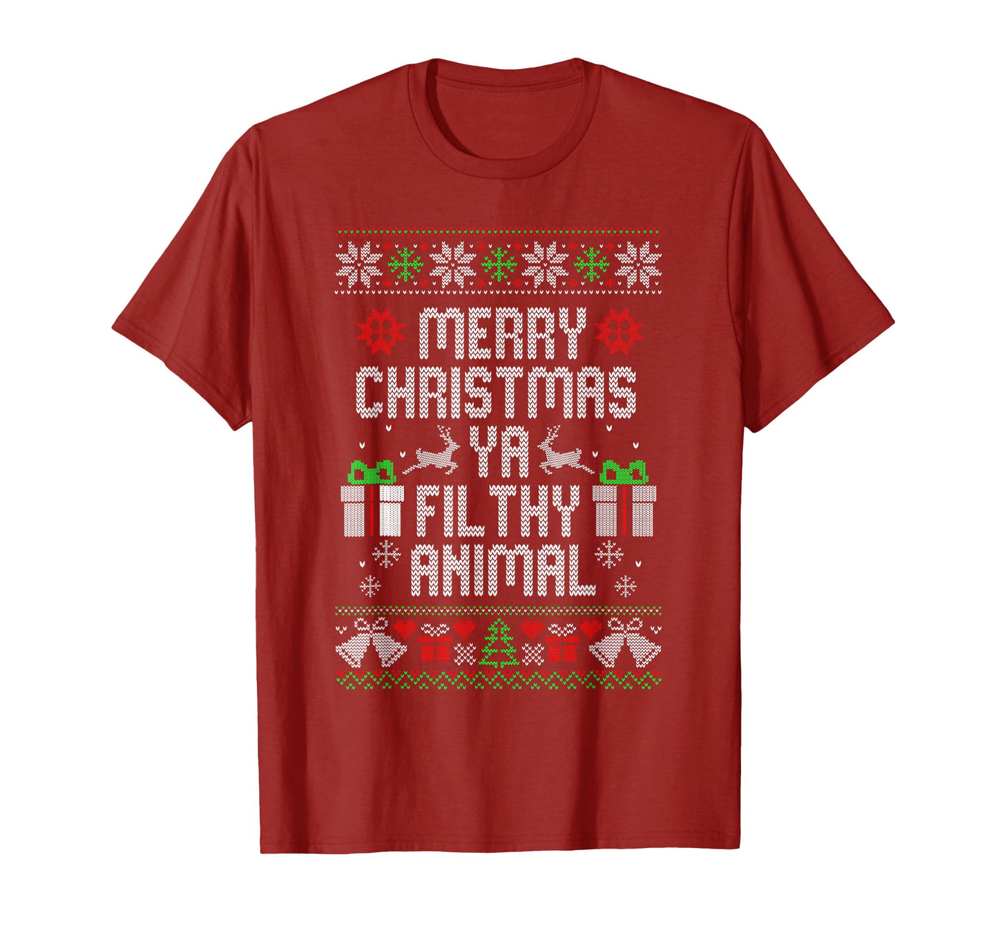 Merry Christmas Animal Filthy Ya Xmas Pajama T-Shirt