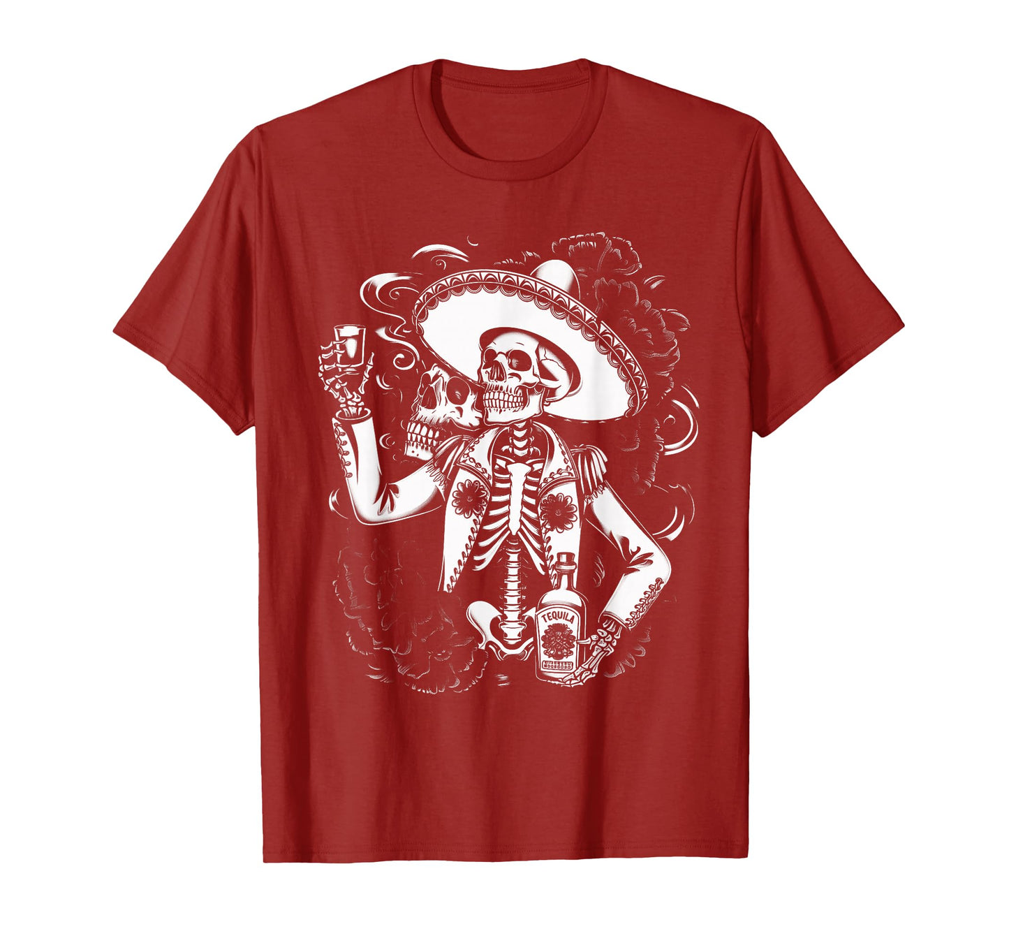 Mexico Vintage Skeleton Tequila Dia De Los Muertos Mexican T-Shirt