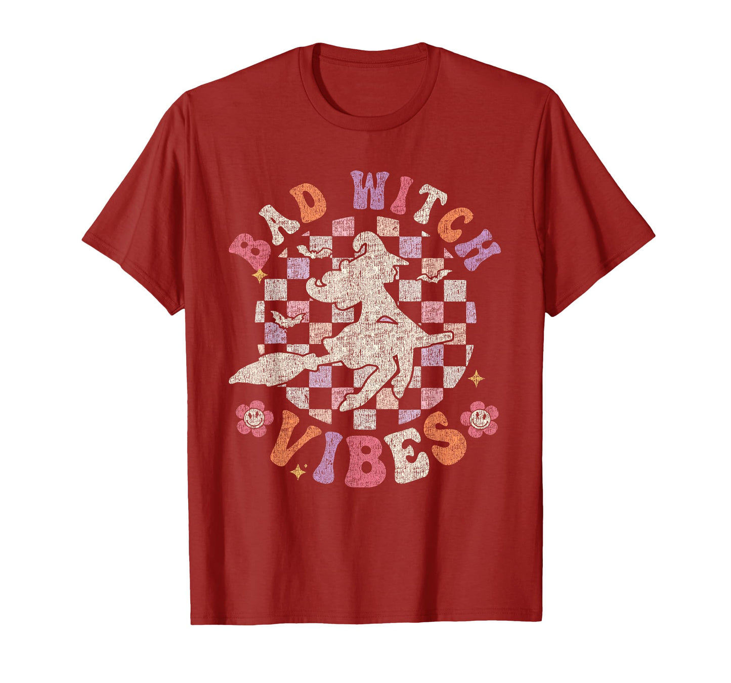 Bad Witch Vibes Retro Halloween T-Shirt