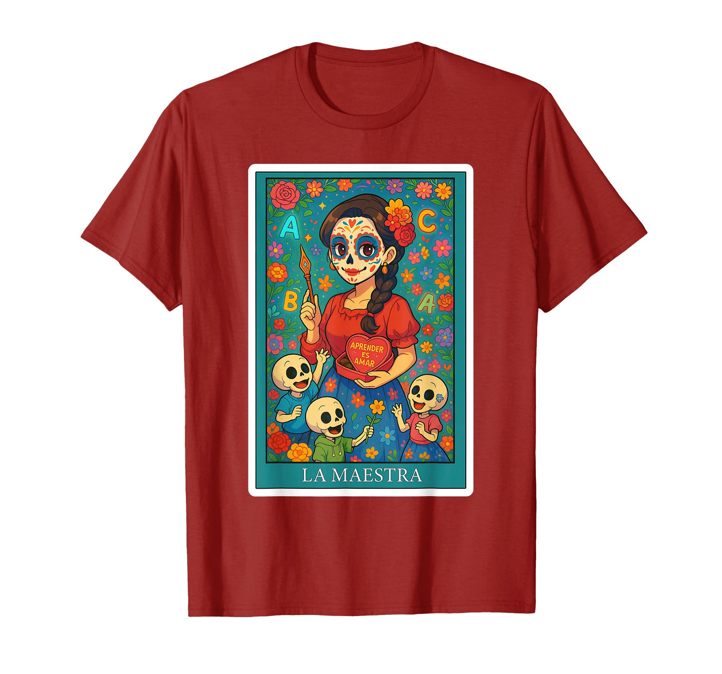 La Maestra | Spanish-Mexican Bingo Card Funny Gifts T-Shirt