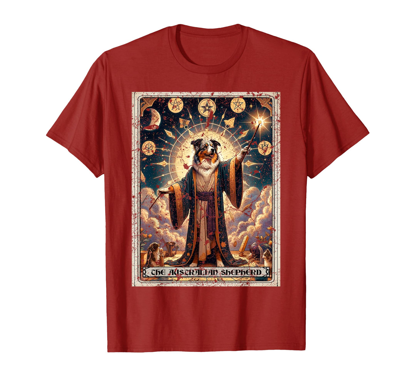 Australian Shepherd Tarot Card Dog T-Shirt