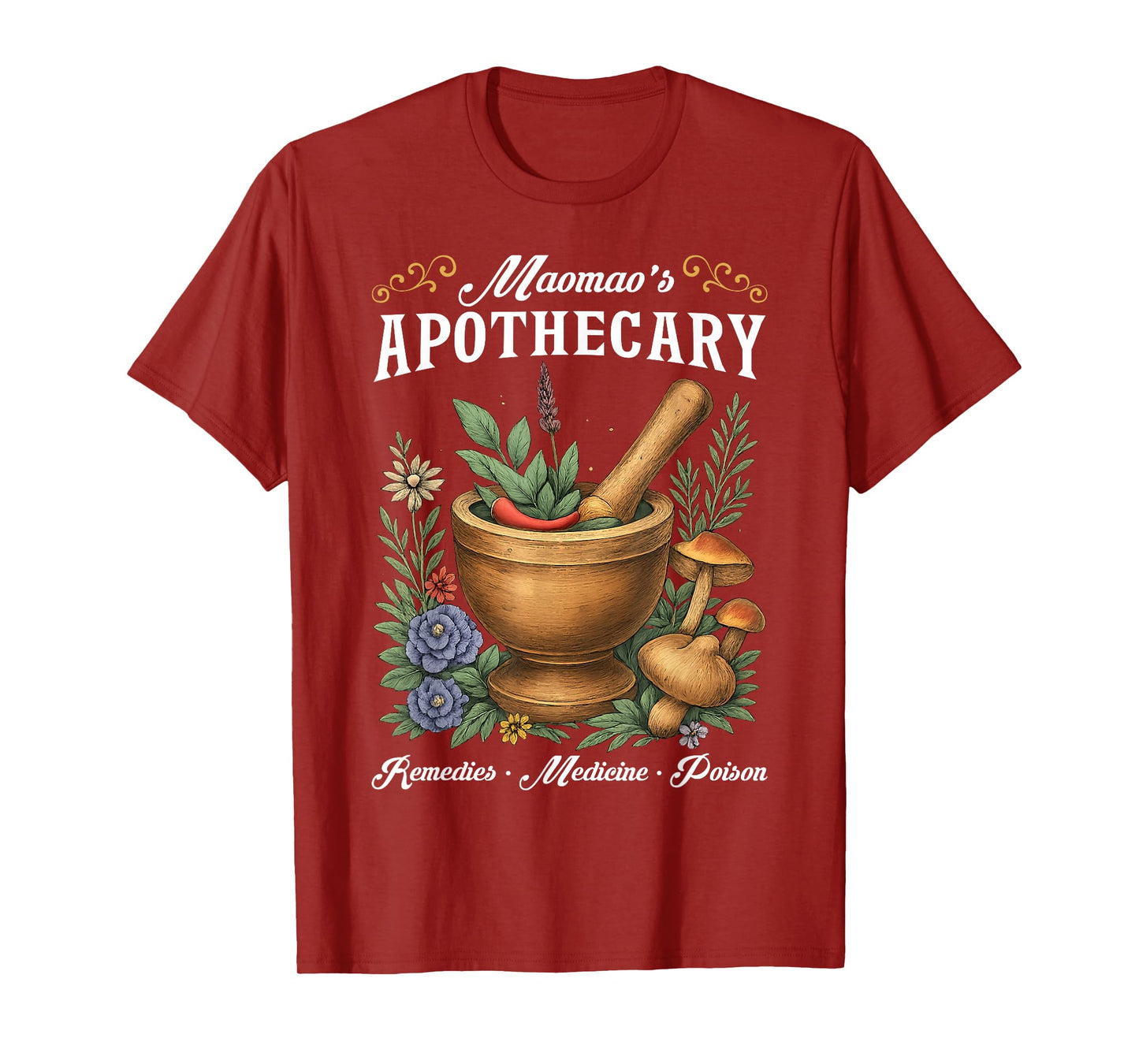Apothecary Remedies Medicine Poison Herbal Witchy Vibe T-Shirt
