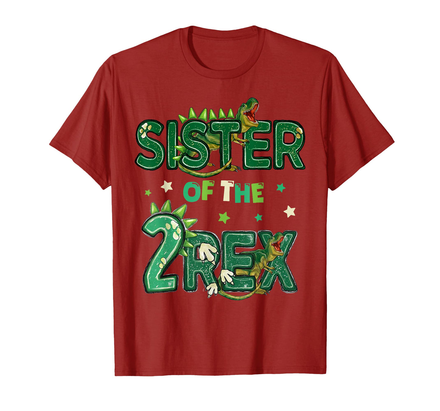 Sister of The Two Rex Birthday Dinosaur Family Matching T-Shirt