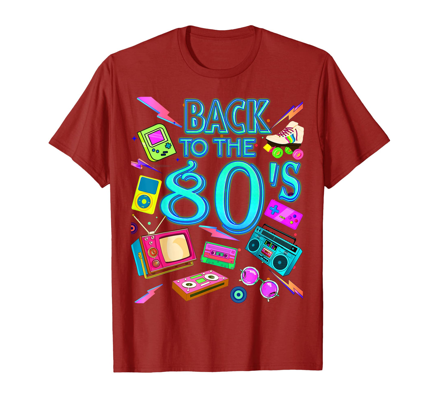 Men's Women's Kids Vintage Retro Back To 80's Graphic Design T-Shirt