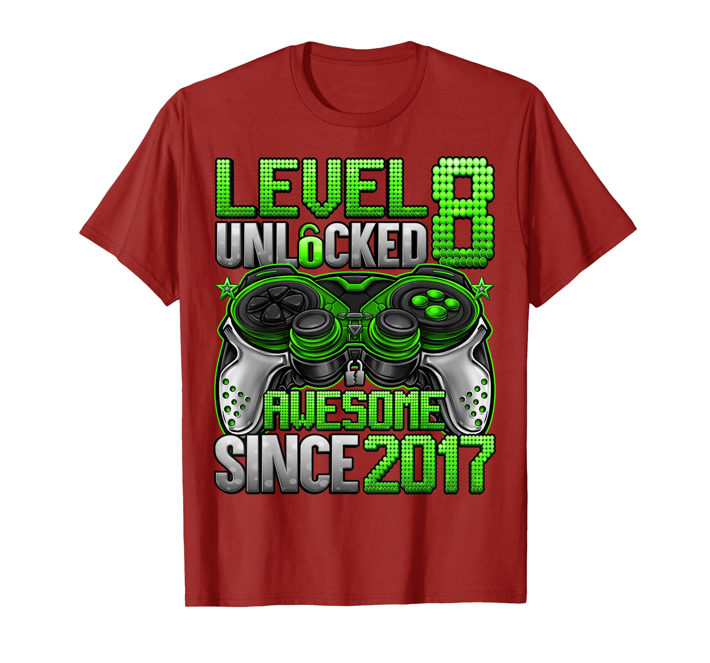 Level 8 Unlocked 8 Year Old Gifts For Boys 8th Birthday Boy T-Shirt