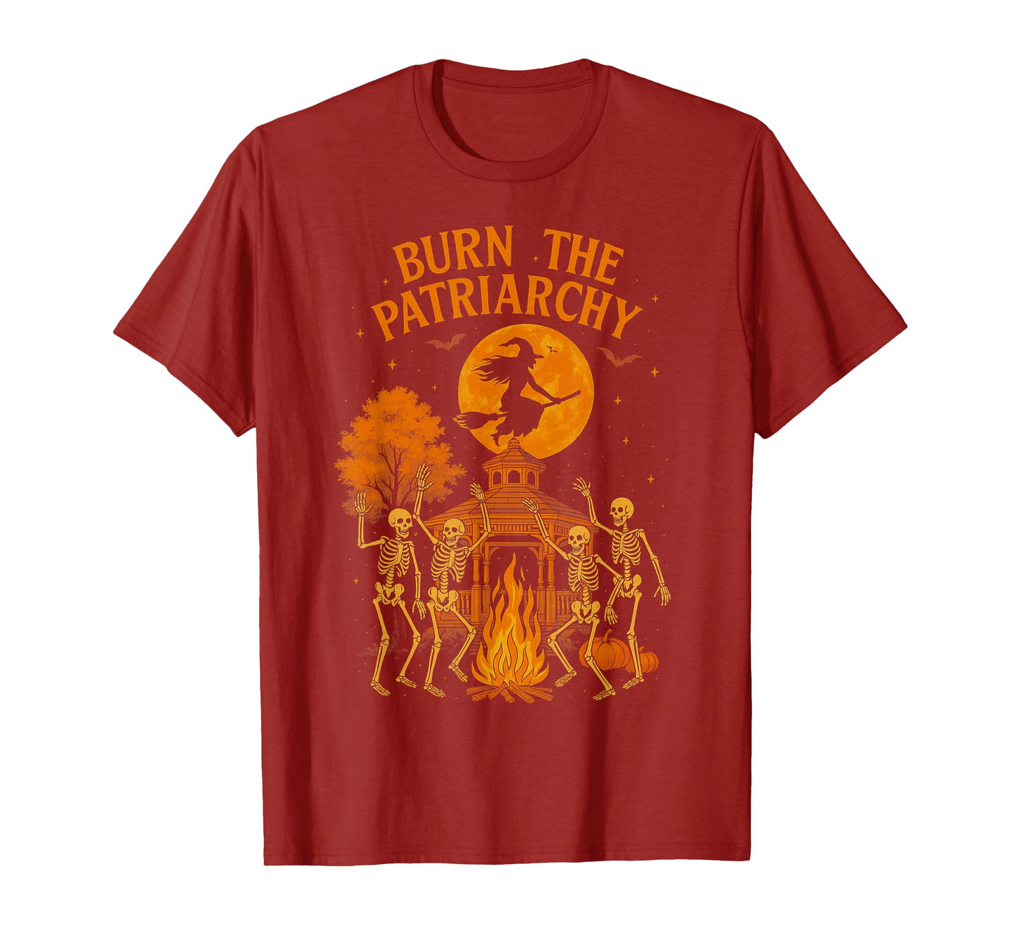 HUGvyn Burn The Patriarchy Feminist Witch Halloween Gazebo T-Shirt