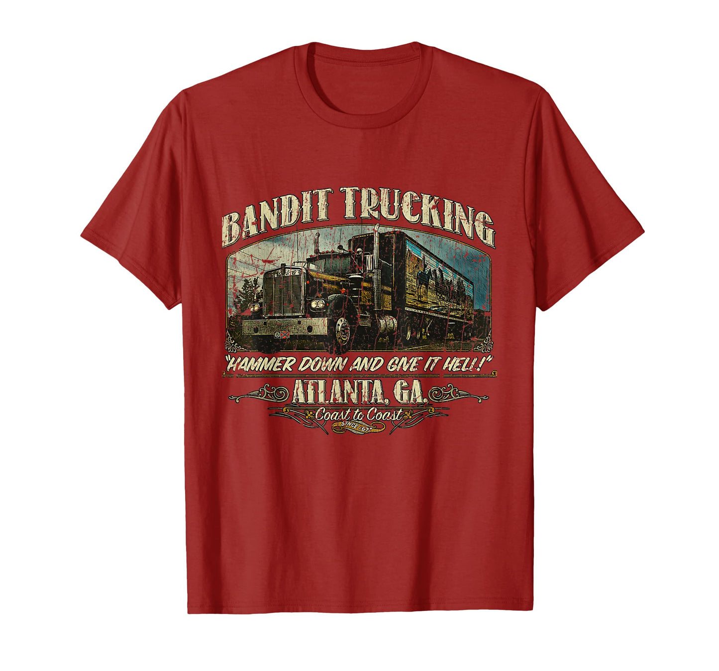 Huiibao Funny The Bandit Retro Trucking 1977 T-Shirt